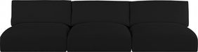 Black Ease Fabric Modular Sofa - 696Black-S114A - Vega Furniture