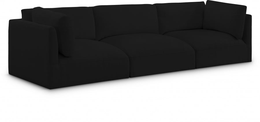 Black Ease Fabric Modular Sofa - 696Black-S114B - Vega Furniture