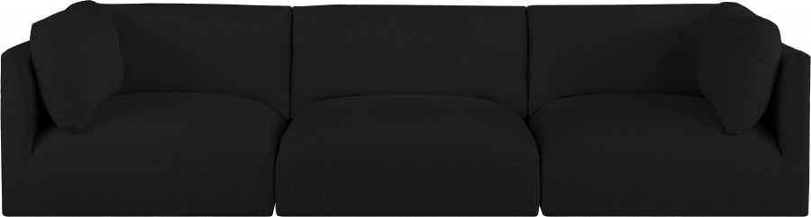 Black Ease Fabric Modular Sofa - 696Black-S114B - Vega Furniture