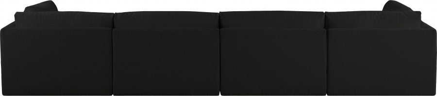 Black Ease Fabric Modular Sofa - 696Black-S152B - Vega Furniture