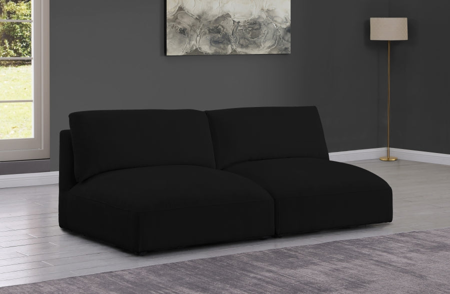 Black Ease Fabric Modular Sofa - 696Black-S76A - Vega Furniture