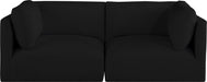 Black Ease Fabric Modular Sofa - 696Black-S76B - Vega Furniture