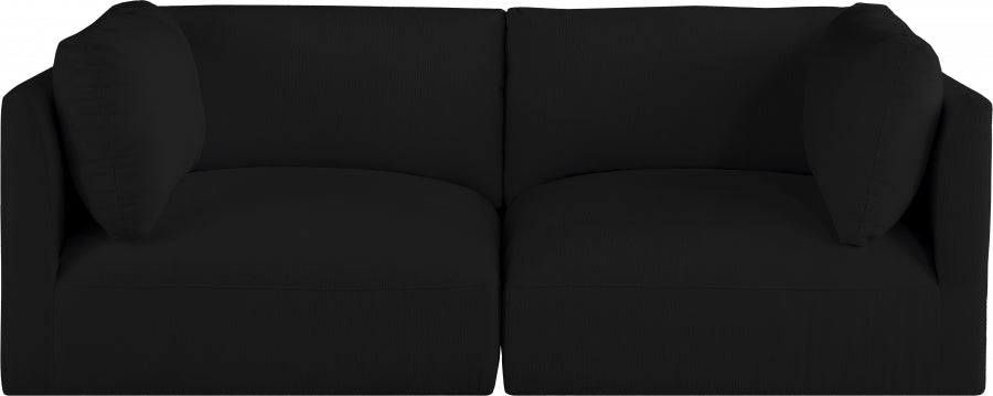 Black Ease Fabric Modular Sofa - 696Black-S76B - Vega Furniture