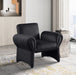 Black Fleurette Velvet Accent Chair - 409Black - Vega Furniture