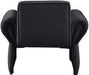 Black Fleurette Velvet Accent Chair - 409Black - Vega Furniture