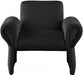 Black Fleurette Velvet Accent Chair - 409Black - Vega Furniture