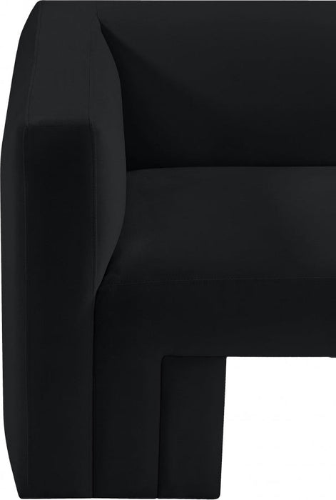 Black Henson Velvet Chair - 665Black-C - Vega Furniture