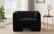 Black Henson Velvet Chair - 665Black-C - Vega Furniture