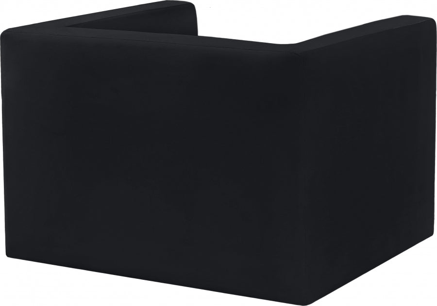 Black Henson Velvet Chair - 665Black-C - Vega Furniture