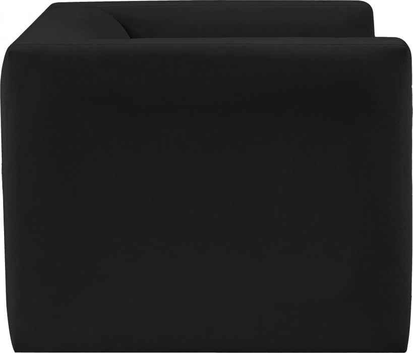 Black Henson Velvet Chair - 665Black-C - Vega Furniture