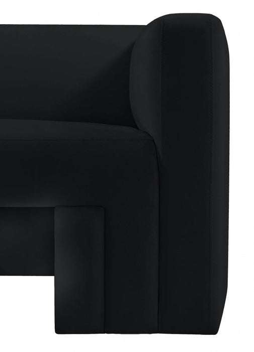 Black Henson Velvet Chair - 665Black-C - Vega Furniture