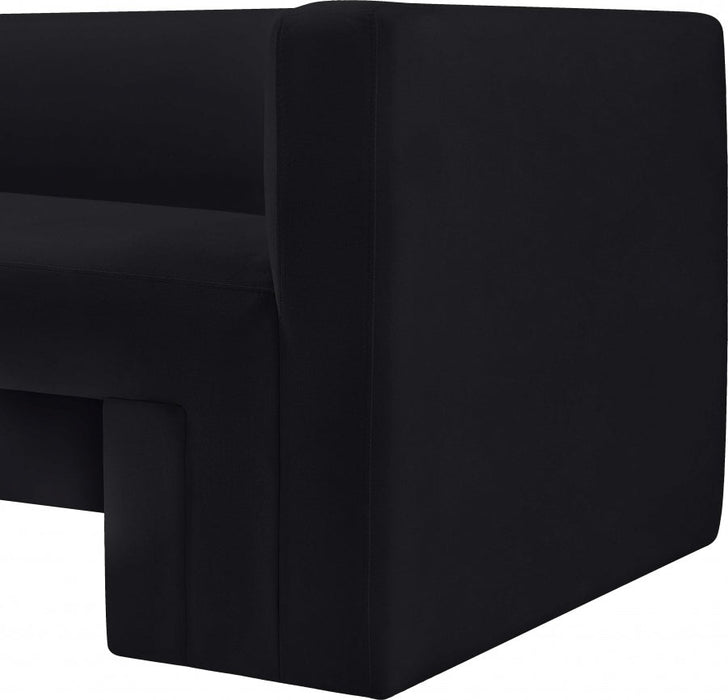 Black Henson Velvet Chair - 665Black-C - Vega Furniture