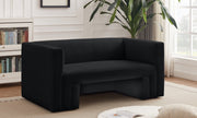 Black Henson Velvet Loveseat - 665Black-L - Vega Furniture