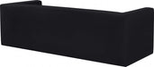 Black Henson Velvet Sofa - 665Black-S - Vega Furniture