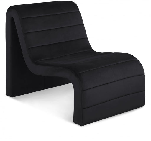 Black Ivy Velvet Accent Chair - 403Black - Vega Furniture