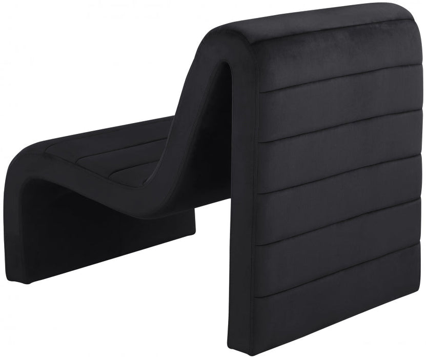 Black Ivy Velvet Accent Chair - 403Black - Vega Furniture