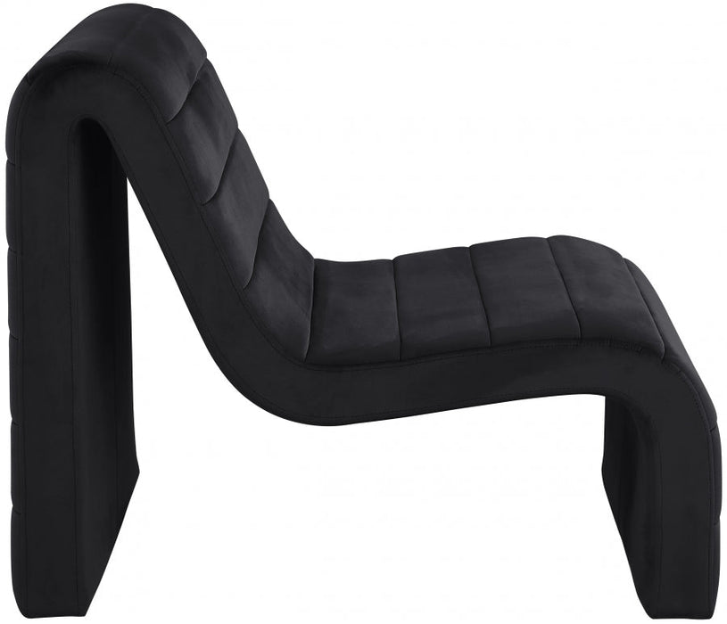 Black Ivy Velvet Accent Chair - 403Black - Vega Furniture