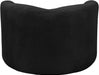 Black Kali Faux Shearling Teddy Fabric Chair - 186Black-C - Vega Furniture