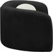 Black Kali Faux Shearling Teddy Fabric Chair - 186Black-C - Vega Furniture