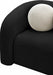 Black Kali Faux Shearling Teddy Fabric Chair - 186Black-C - Vega Furniture