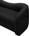 Black Kali Faux Shearling Teddy Fabric Sofa - 186Black-S - Vega Furniture