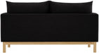 Black Langham Linen Textured Fabric Loveseat - 157Black-L - Vega Furniture