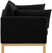 Black Langham Linen Textured Fabric Loveseat - 157Black-L - Vega Furniture