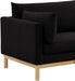 Black Langham Linen Textured Fabric Loveseat - 157Black-L - Vega Furniture