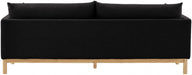 Black Langham Linen Textured Fabric Sofa - 157Black-S - Vega Furniture