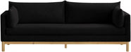 Black Langham Linen Textured Fabric Sofa - 157Black-S - Vega Furniture