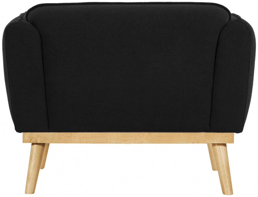 Black Nolita Boucle Fabric Chair - 159Black-C - Vega Furniture