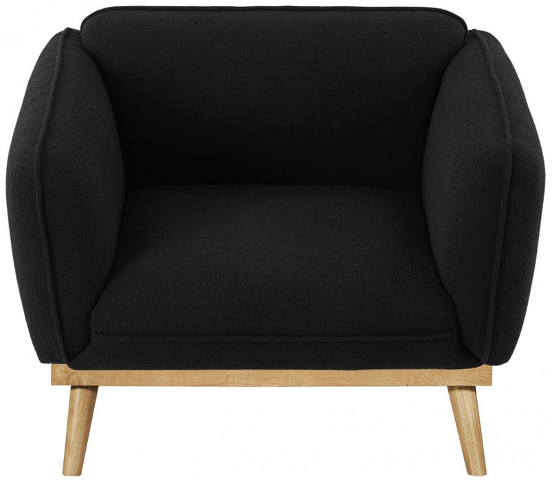 Black Nolita Boucle Fabric Chair - 159Black-C - Vega Furniture