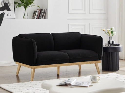Black Nolita Boucle Fabric Loveseat - 159Black-L - Vega Furniture