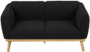 Black Nolita Boucle Fabric Loveseat - 159Black-L - Vega Furniture