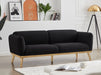 Black Nolita Boucle Fabric Sofa - 159Black-S - Vega Furniture