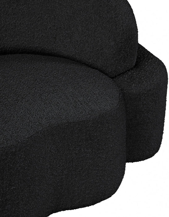 Black Principessa Boucle Fabric Living Room Chair - 108Black-C - Vega Furniture