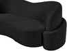 Black Principessa Boucle Fabric Sofa - 108Black-S - Vega Furniture