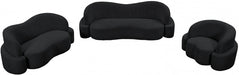 Black Principessa Boucle Fabric Sofa - 108Black-S - Vega Furniture