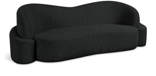 Black Principessa Boucle Fabric Sofa - 108Black-S - Vega Furniture