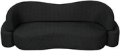 Black Principessa Boucle Fabric Sofa - 108Black-S - Vega Furniture