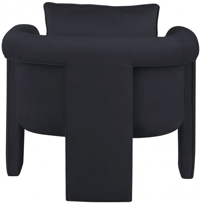 Black Sloan Velvet Accent Chair - 424Black - Vega Furniture