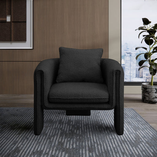 Black Stylus Boucle Accent Chair - 425Black - Vega Furniture