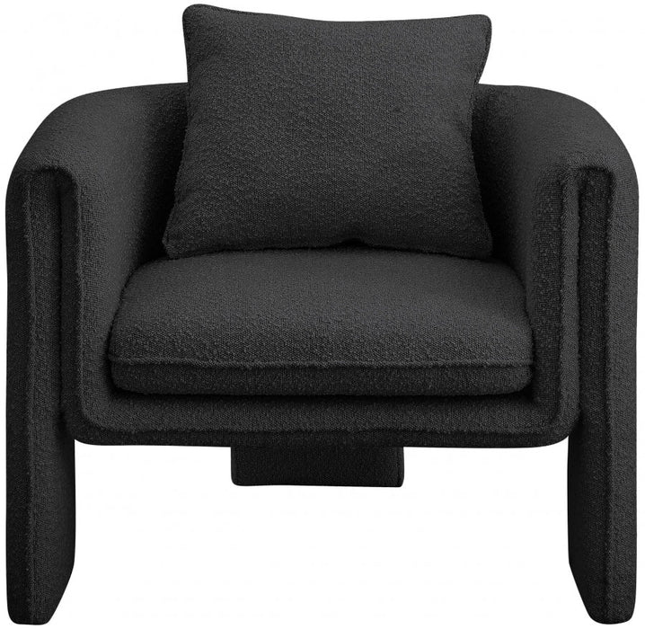 Black Stylus Boucle Accent Chair - 425Black - Vega Furniture