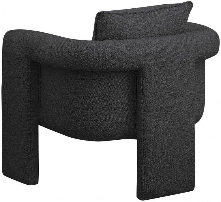 Black Stylus Boucle Accent Chair - 425Black - Vega Furniture