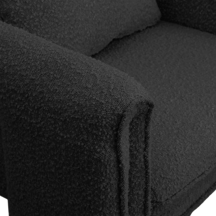 Black Stylus Boucle Accent Chair - 425Black - Vega Furniture