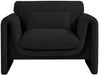 Black Stylus Boucle Fabric Chair - 198Black-C - Vega Furniture