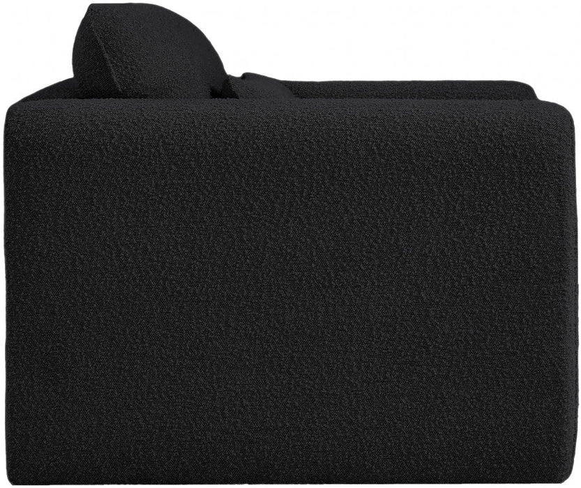 Black Stylus Boucle Fabric Chair - 198Black-C - Vega Furniture