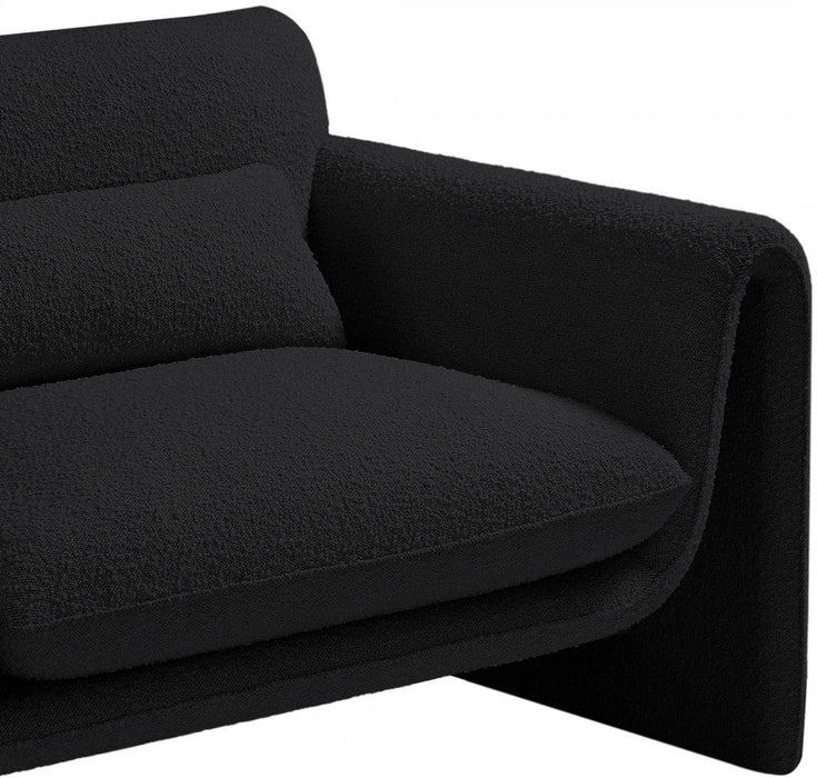 Black Stylus Boucle Fabric Chair - 198Black-C - Vega Furniture