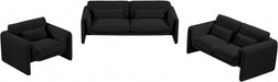 Black Stylus Boucle Fabric Loveseat - 198Black-L - Vega Furniture