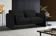 Black Stylus Boucle Fabric Loveseat - 198Black-L - Vega Furniture